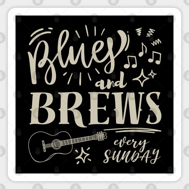 Blues And Brews Magnet by Timeless Chaos